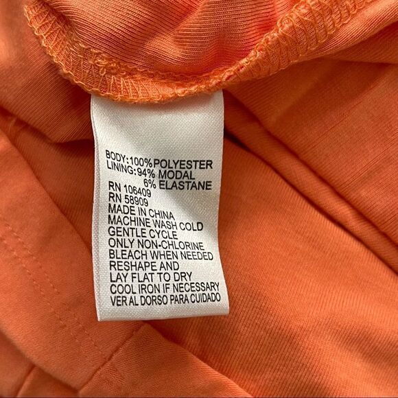 Cremieux Haltered Orange/Peach Stripe Dress Sz XS - Picture 8 of 10